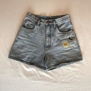 Vintage Rio denim patch jean shorts